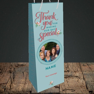 Picture of Thank You, Wedding Design, Bottle Bag