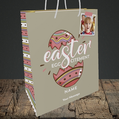 Picture of Egg-citement, Easter Design, Medium Portrait Gift Bag