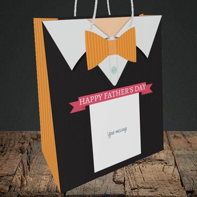 Picture of Bowtie(Without Photo), Father's Day Design, Medium Portrait Gift Bag