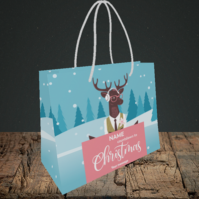 Picture of Countdown(Without Photo), Christmas Design, Small Landscape Gift Bag