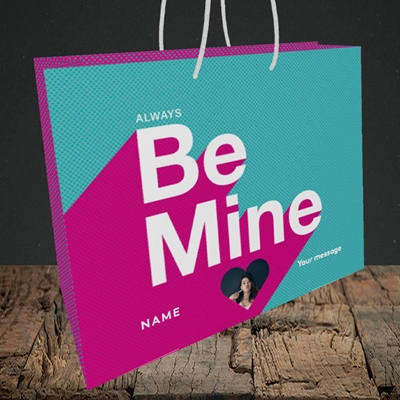 Picture of Always be Mine (type), Valentine's Design, Medium Landscape Gift Bag