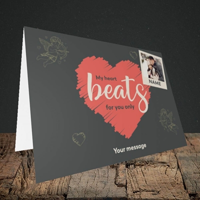 Picture of Beats For You, Valentine's Design, Landscape Greetings Card
