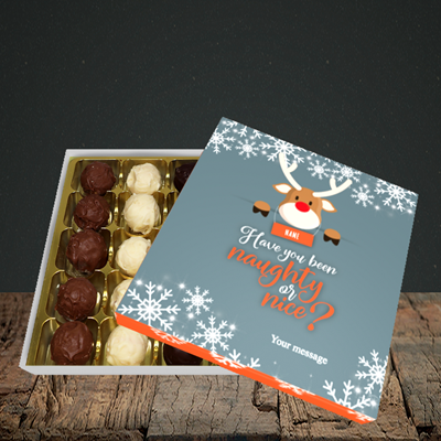 Picture of Naughty, (Without Photo) Christmas Design, Choc 25