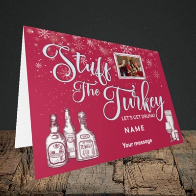Picture of Stuff The Turkey, Christmas Design, Landscape Greetings Card