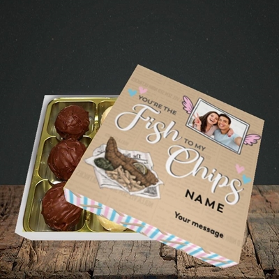 Picture of Fish To My Chips, Valentine's Design, Choc 9