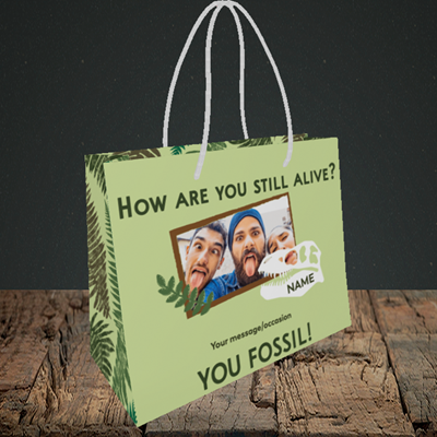 Picture of Fossil, Birthday Design, Small Landscape Gift Bag