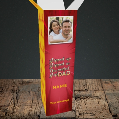 Picture of Stepped Up, Father's Day Design, Upright Bottle Box