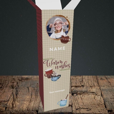 Picture of Warm Wishes, Christmas Design, Upright Bottle Box