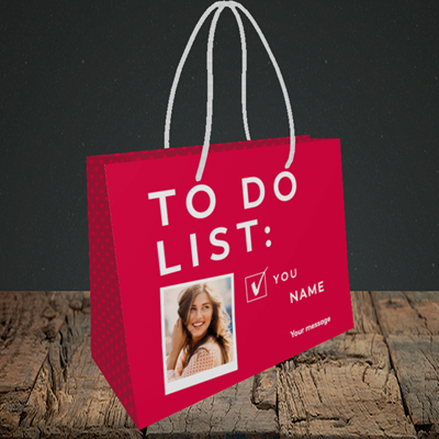 Picture of To Do List, Valentine's Design, Small Landscape Gift Bag