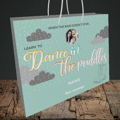 Picture of Puddles, Thinking of You Design, Medium Landscape Gift Bag