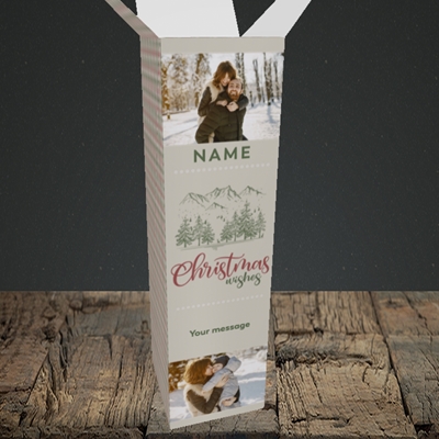 Picture of Winter Wishes, Christmas Design, Upright Bottle Box