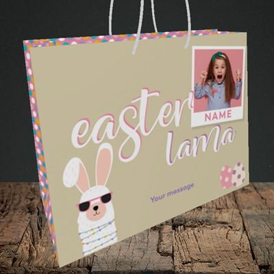 Picture of Easter Lama, Easter Design, Medium Landscape Gift Bag