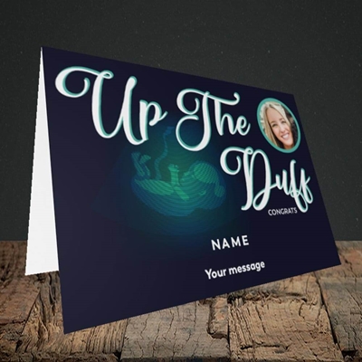 Picture of Up The Duff, Pregnancy Design, Landscape Greetings Card