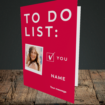 Picture of To Do List, Valentine's Design, Portrait Greetings Card