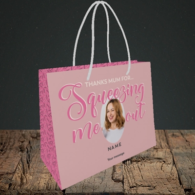 Picture of Squeezing Me Out, Mother's Day Design, Small Landscape Gift Bag