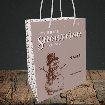 Picture of Snowman Like You(Without Photo), Christmas Design, Small Portrait Gift Bag
