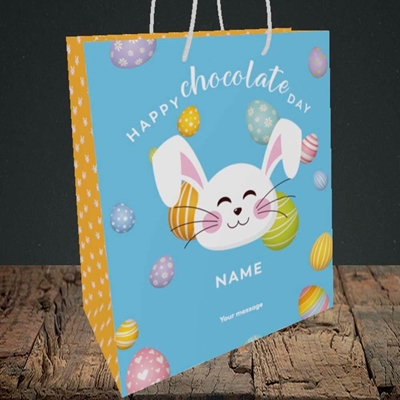 Picture of Chocolate Day, (Without Photo) Easter Design, Medium Portrait Gift Bag