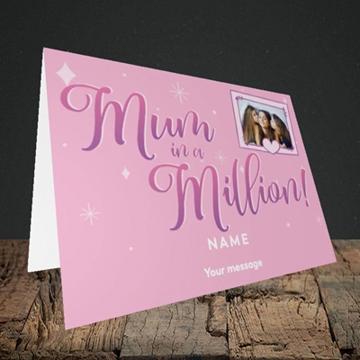 Picture of Mum In A Million, Birthday Design, Landscape Greetings Card