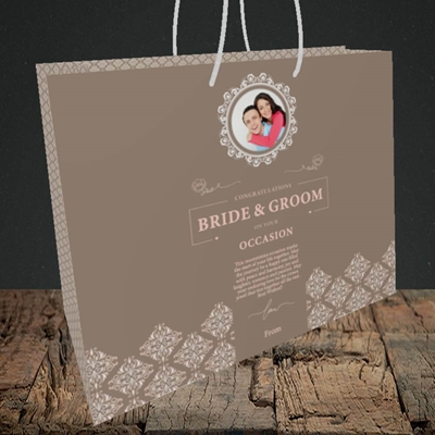 Picture of Regency Pink B&G, Wedding Design, Medium Landscape Gift Bag