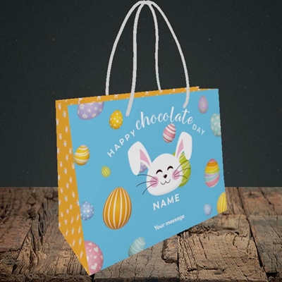 Picture of Chocolate Day, (Without Photo) Easter Design, Small Landscape Gift Bag