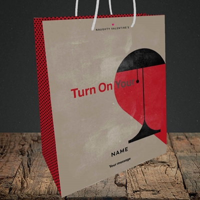 Picture of Turn On Your Red Light (Without Photo), Valentine's Design, Medium Portrait Gift Bag