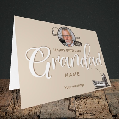 Picture of Grandad Fishing, Birthday Design, Landscape Greetings Card