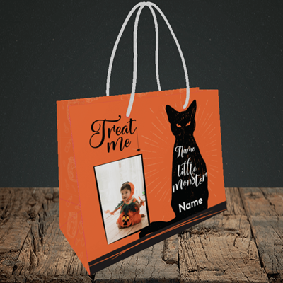 Picture of Cat, Halloween Design, Small Landscape Gift Bag