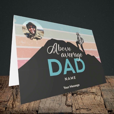 Picture of Above Average Dad, Father's Day Design, Landscape Greetings Card