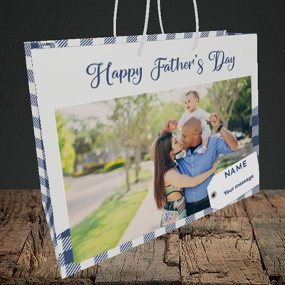 Picture of 1. Large Photo, Father's Day Design, Medium Landscape Gift Bag