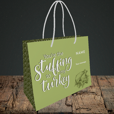Picture of Stuffing To My Turkey(Without Photo), Christmas Design, Small Landscape Gift Bag