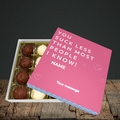 Picture of Suck Less, (Without Photo) Valentine Design, Choc 16