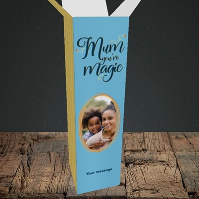 Picture of Mum You're Magic, Mother's Day Design, Upright Bottle Box