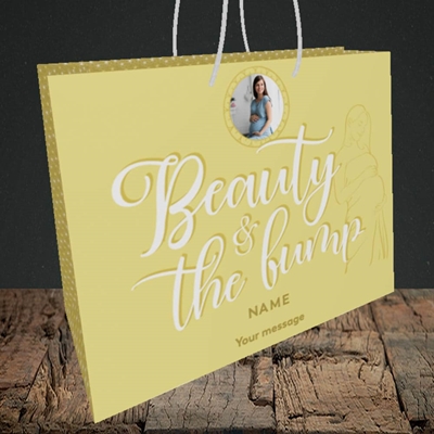 Picture of Beauty & The Bump, Pregnancy Design, Medium Landscape Gift Bag