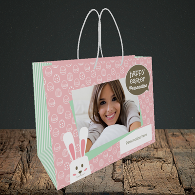 Picture of Rabbits, Easter Design, Small Landscape Gift Bag