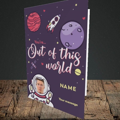 Picture of Out Of This World, Valentine's Design, Portrait Greetings Card