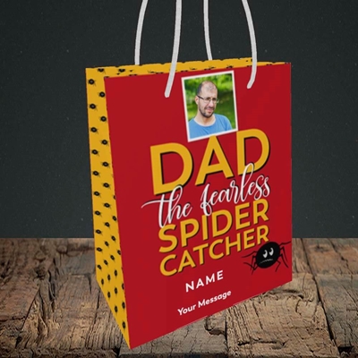 Picture of Spider Catcher, Father's Day Design, Small Portrait Gift Bag