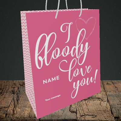 Picture of I Bloody Love You(Without Photo), Valentine's Design, Medium Portrait Gift Bag