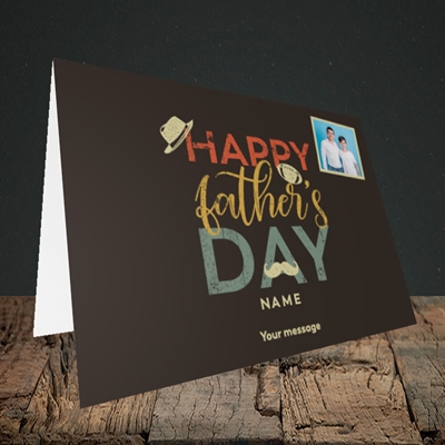 Picture of Retro, Father's Day Design, Landscape Greetings Card