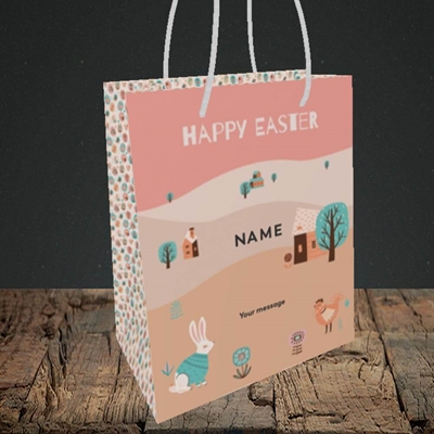 Picture of Easter Farm(Without Photo), Easter Design, Small Portrait Gift Bag
