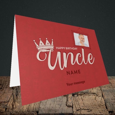 Picture of Uncle (Crown), Birthday Design, Landscape Greetings Card