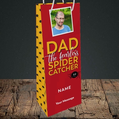 Picture of Spider Catcher, Father's Day Design, Bottle Bag