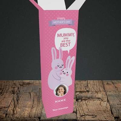 Picture of Mummy You Are The Best Bunny, Mother's Day Design, Upright Bottle Box
