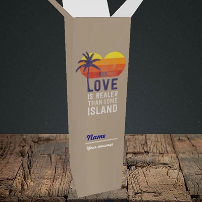 Picture of Our Love Is Realer(Without Photo), Valentine's Design, Upright Bottle Box