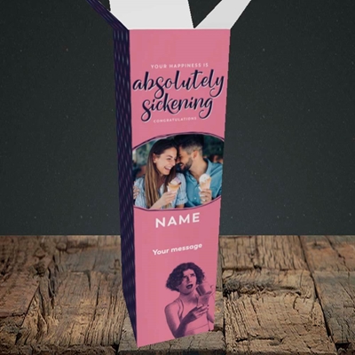 Picture of Absolutely Sickening, Wedding Design, Upright Bottle Box