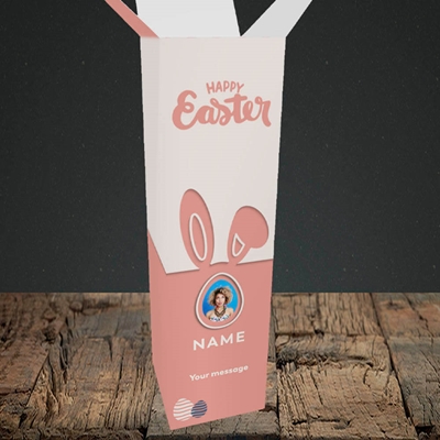 Picture of Ears & Egg, Easter Design, Upright Bottle Box