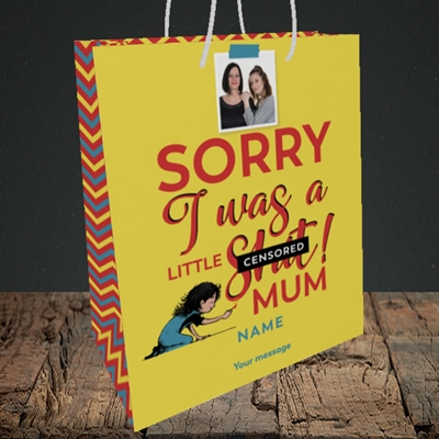 Picture of Little Sh*t, Mother's Day Design, Medium Portrait Gift Bag
