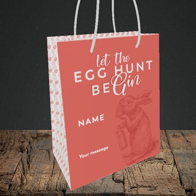 Picture of Egg Hunt BeGin(Without Photo), Easter Design, Small Portrait Gift Bag