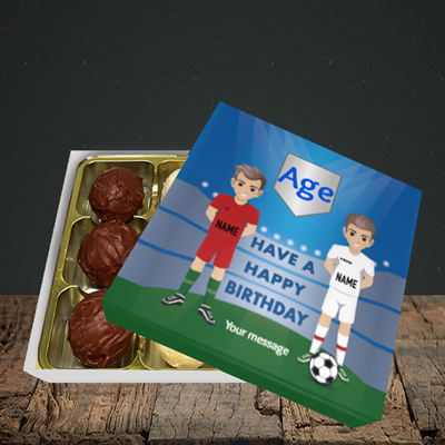 Picture of Football, (Without Photo and editable age) Birthday Design, Choc 9