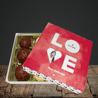 Picture of Love Type (stacked), Valentine Design, Choc 9