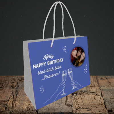 Picture of Blah, Birthday Design, Small Landscape Gift Bag